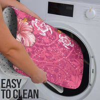 Pink Hibiscus Turle Bathroom Set Hawaiian Style Tribal Tapa Pattern LT9 - Polynesian Pride