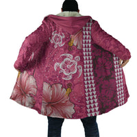 Pink Hibiscus Turle Cloak Hawaiian Style Tribal Tapa Pattern LT9 - Polynesian Pride