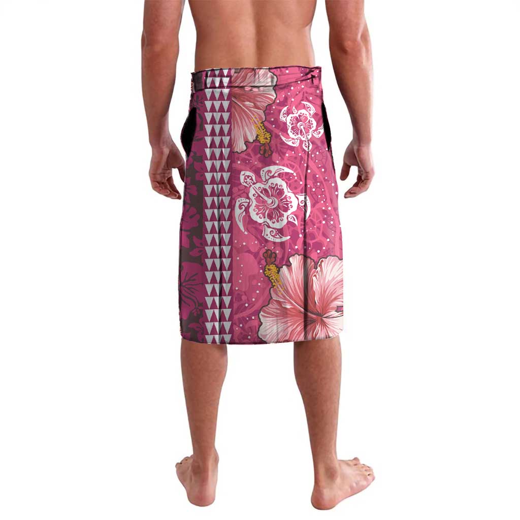 Pink Hibiscus Turle Lavalava Hawaiian Style Tribal Tapa Pattern LT9 - Polynesian Pride