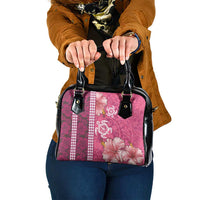 Pink Hibiscus Turle Shoulder Handbag Hawaiian Style Tribal Tapa Pattern LT9 One Size Pink - Polynesian Pride