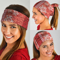 Red Hibiscus Turle Neck Gaiter Hawaiian Style Tribal Tapa Pattern LT9 - Polynesian Pride