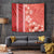 Red Hibiscus Turle Tapestry Hawaiian Style Tribal Tapa Pattern