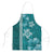 Teal Hibiscus Turle Apron Hawaiian Style Tribal Tapa Pattern - Polynesian Pride
