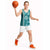 Teal Hibiscus Turle Basketball Jersey Hawaiian Style Tribal Tapa Pattern - Polynesian Pride