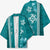 Teal Hibiscus Turle Kimono Hawaiian Style Tribal Tapa Pattern - Polynesian Pride