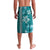 Teal Hibiscus Turle Lavalava Hawaiian Style Tribal Tapa Pattern