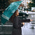 Teal Hibiscus Turle Umbrella Hawaiian Style Tribal Tapa Pattern - Polynesian Pride
