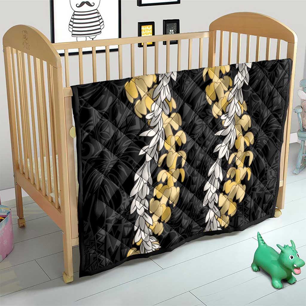 Puakenikeni and Maile Lei Quilt Black Double Strand Lei LT9 - Polynesian Pride