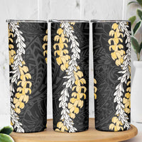 Puakenikeni and Maile Lei Skinny Tumbler Black Double Strand Lei LT9 - Polynesian Pride