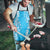 Puakenikeni and Maile Lei Apron Blue Double Strand Lei - Polynesian Pride