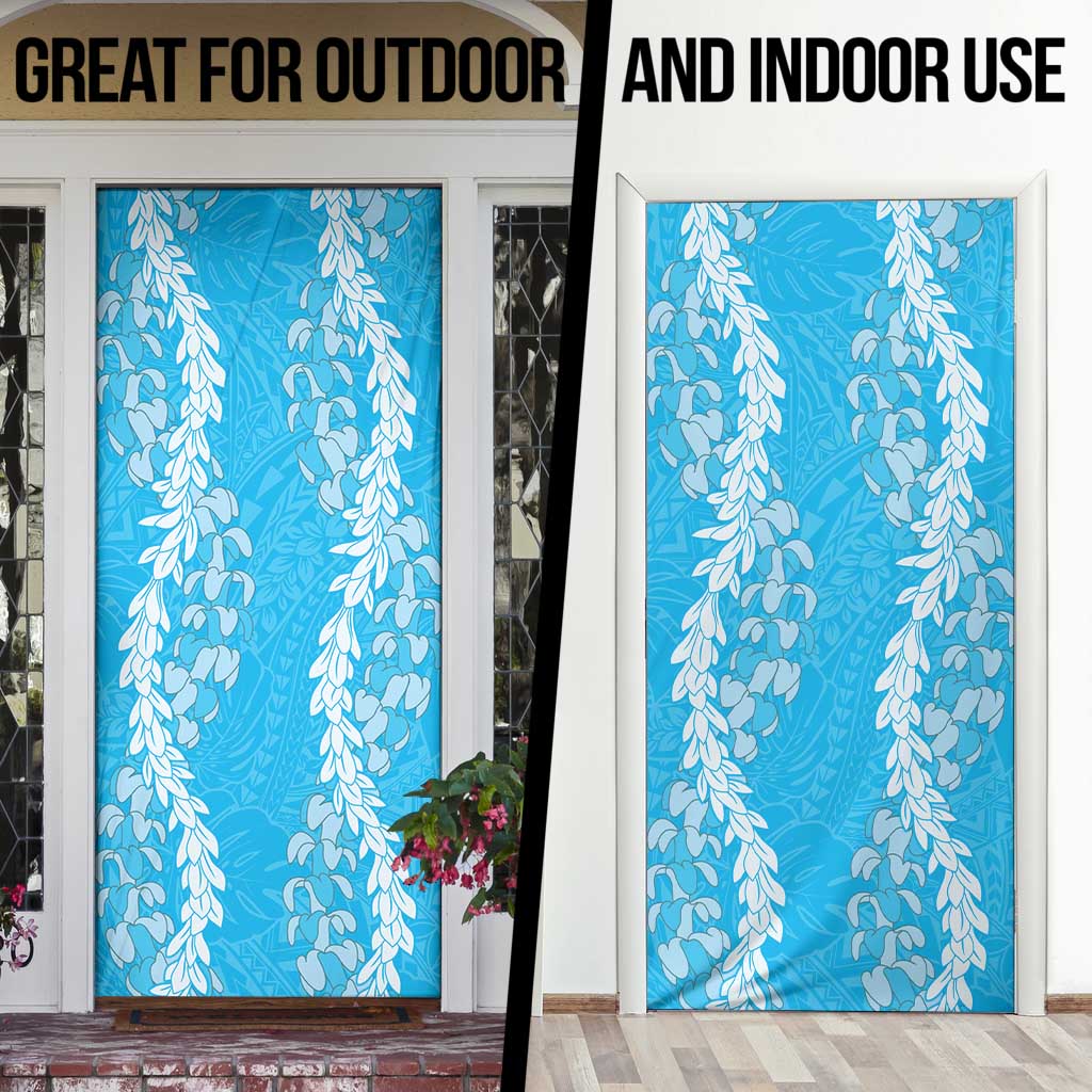 Puakenikeni and Maile Lei Door Cover Blue Double Strand Lei - Polynesian Pride