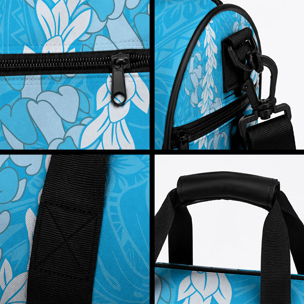 Puakenikeni and Maile Lei Duffle Bag Blue Double Strand Lei LT9 - Polynesian Pride
