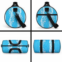 Puakenikeni and Maile Lei Duffle Bag Blue Double Strand Lei LT9 - Polynesian Pride