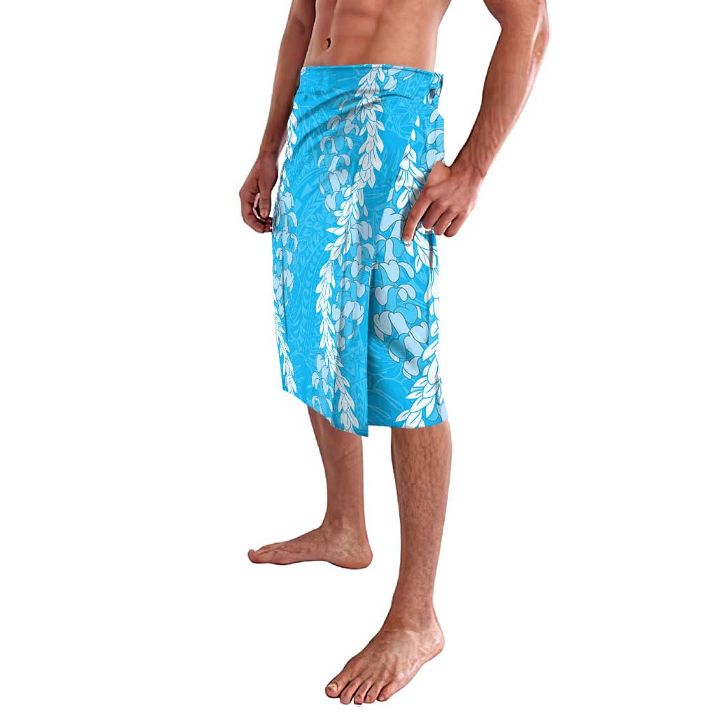 Puakenikeni and Maile Lei Lavalava Blue Double Strand Lei