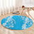 Puakenikeni and Maile Lei Round Carpet Blue Double Strand Lei
