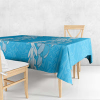 Puakenikeni and Maile Lei Tablecloth Blue Double Strand Lei
