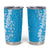 Puakenikeni and Maile Lei Tumbler Cup Blue Double Strand Lei