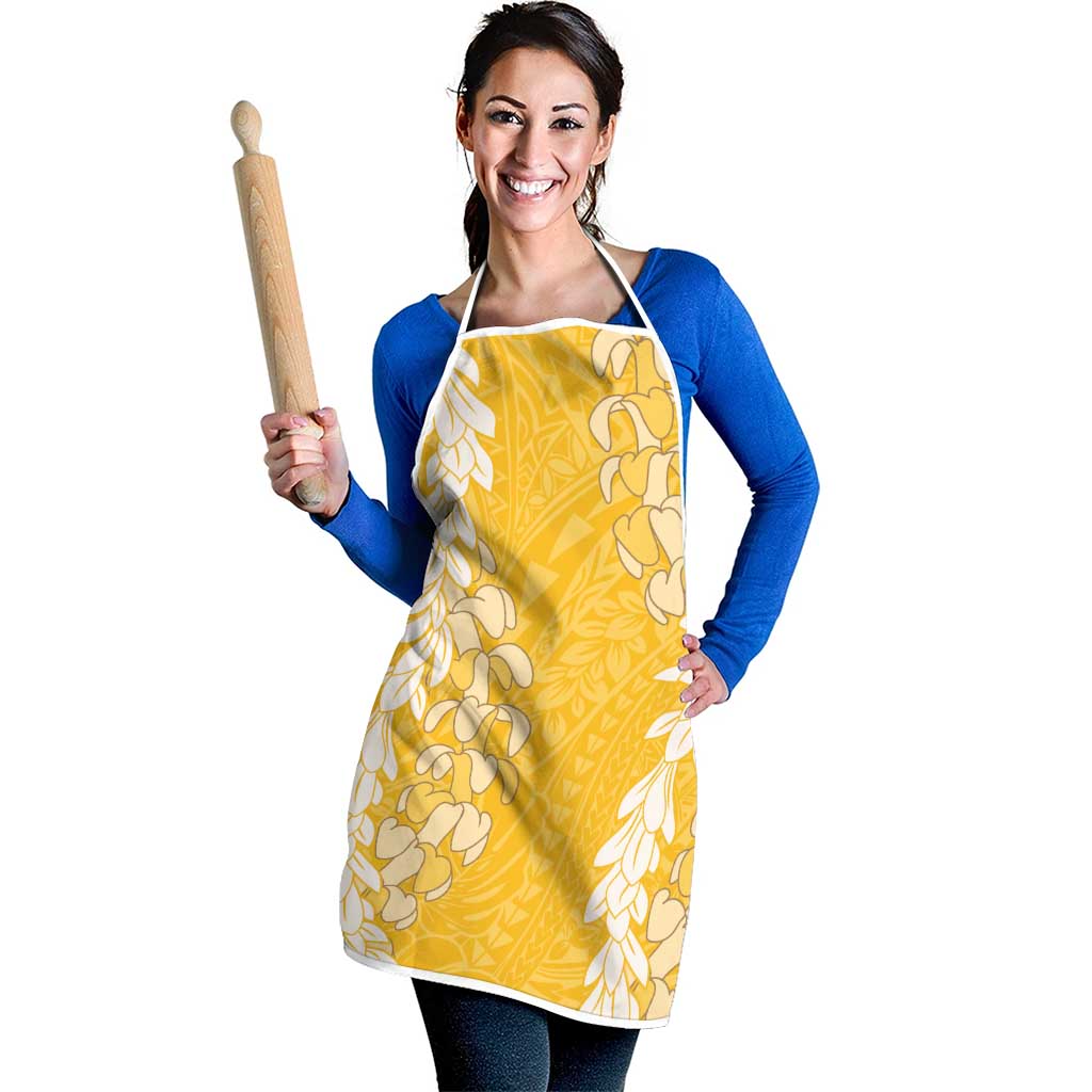 Puakenikeni and Maile Lei Apron Gold Double Strand Lei - Polynesian Pride