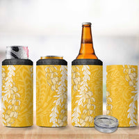 Puakenikeni and Maile Lei 4 in 1 Can Cooler Tumbler Gold Double Strand Lei LT9 - Polynesian Pride
