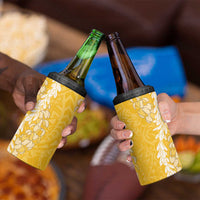 Puakenikeni and Maile Lei 4 in 1 Can Cooler Tumbler Gold Double Strand Lei LT9 - Polynesian Pride