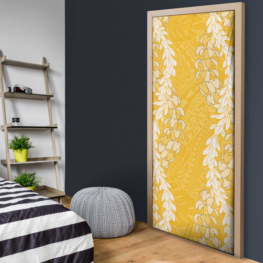 Puakenikeni and Maile Lei Door Cover Gold Double Strand Lei - Polynesian Pride