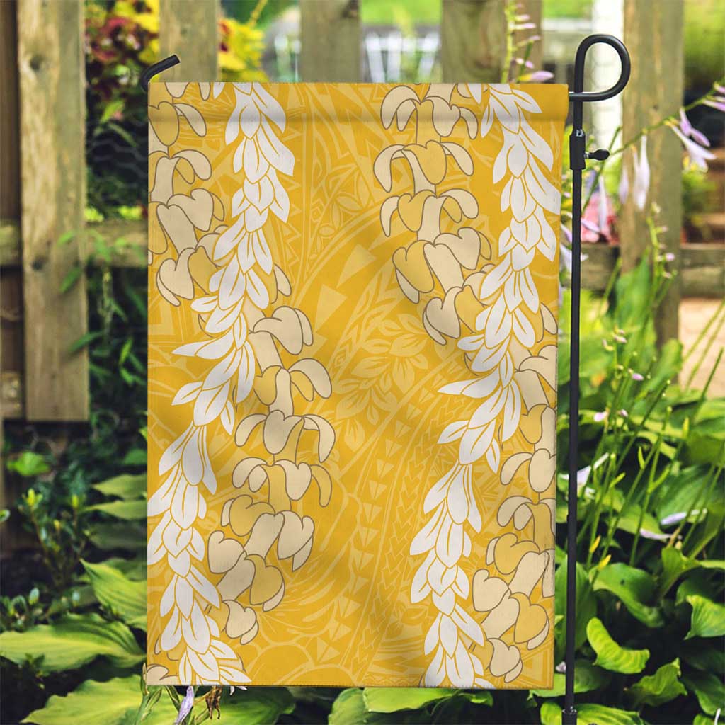 Puakenikeni and Maile Lei Garden Flag Gold Double Strand Lei