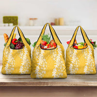 Puakenikeni and Maile Lei Grocery Bag Gold Double Strand Lei