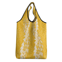 Puakenikeni and Maile Lei Grocery Bag Gold Double Strand Lei