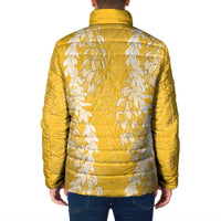 Puakenikeni and Maile Lei Padded Jacket Gold Double Strand Lei - Polynesian Pride