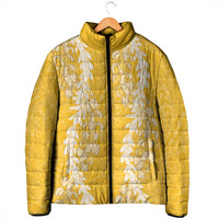 Puakenikeni and Maile Lei Padded Jacket Gold Double Strand Lei - Polynesian Pride