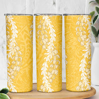 Puakenikeni and Maile Lei Skinny Tumbler Gold Double Strand Lei LT9 - Polynesian Pride