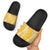 Puakenikeni and Maile Lei Slide Sandals Gold Double Strand Lei - Polynesian Pride