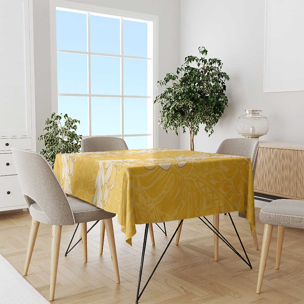 Puakenikeni and Maile Lei Tablecloth Gold Double Strand Lei