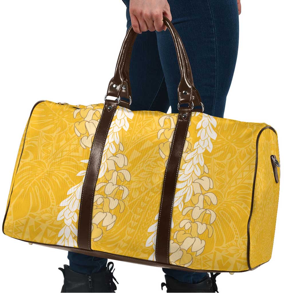 Puakenikeni and Maile Lei Travel Bag Gold Double Strand Lei - Polynesian Pride