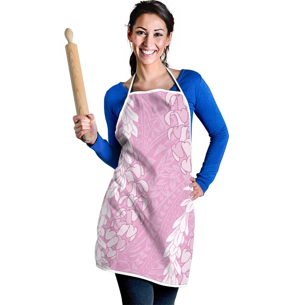 Puakenikeni and Maile Lei Apron Pink Double Strand Lei - Polynesian Pride
