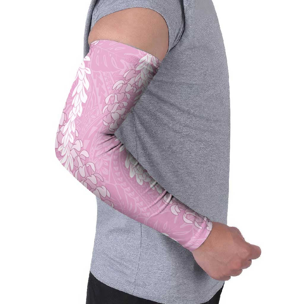 Puakenikeni and Maile Lei Arm Sleeves Pink Double Strand Lei - Polynesian Pride