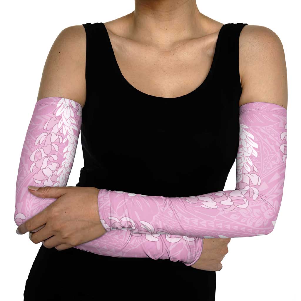 Puakenikeni and Maile Lei Arm Sleeves Pink Double Strand Lei - Polynesian Pride