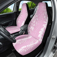 Puakenikeni and Maile Lei Car Seat Cover Pink Double Strand Lei