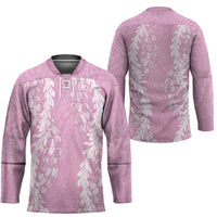 Puakenikeni and Maile Lei Hockey Jersey Pink Double Strand Lei - Polynesian Pride