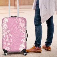 Puakenikeni and Maile Lei Luggage Cover Pink Double Strand Lei LT9 Pink - Polynesian Pride