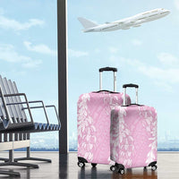 Puakenikeni and Maile Lei Luggage Cover Pink Double Strand Lei LT9 - Polynesian Pride