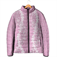Puakenikeni and Maile Lei Padded Jacket Pink Double Strand Lei LT9 - Polynesian Pride