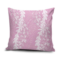 Puakenikeni and Maile Lei Pillow Cover Pink Double Strand Lei LT9 Pink - Polynesian Pride