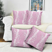 Puakenikeni and Maile Lei Pillow Cover Pink Double Strand Lei LT9 - Polynesian Pride
