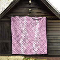 Puakenikeni and Maile Lei Quilt Pink Double Strand Lei