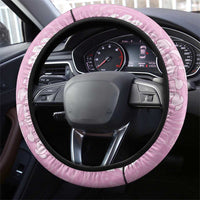 Puakenikeni and Maile Lei Steering Wheel Cover Pink Double Strand Lei