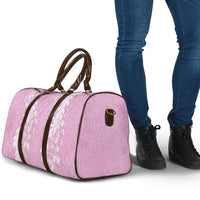 Puakenikeni and Maile Lei Travel Bag Pink Double Strand Lei - Polynesian Pride