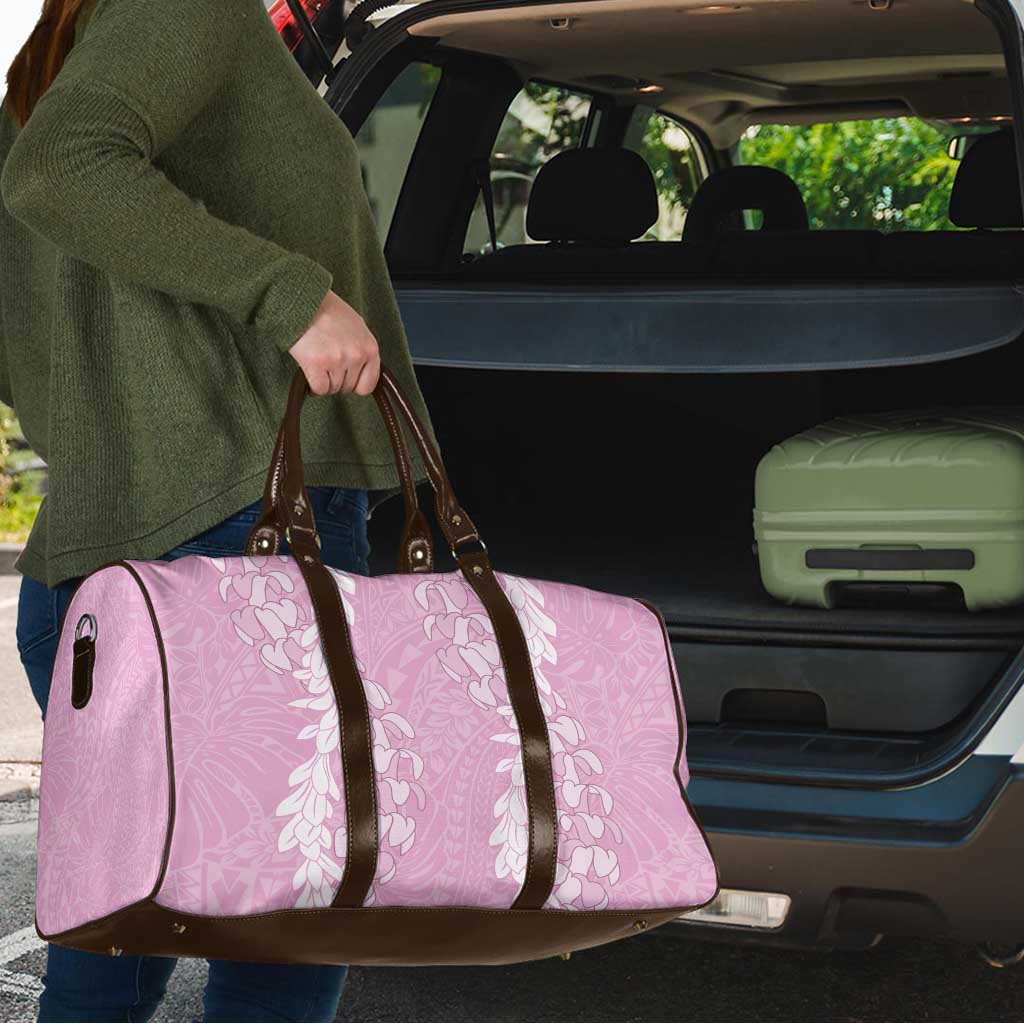 Puakenikeni and Maile Lei Travel Bag Pink Double Strand Lei - Polynesian Pride