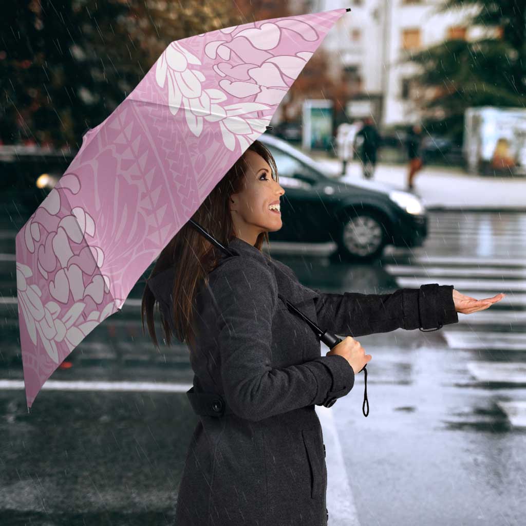 Puakenikeni and Maile Lei Umbrella Pink Double Strand Lei - Polynesian Pride