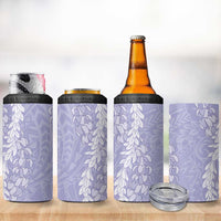 Puakenikeni and Maile Lei 4 in 1 Can Cooler Tumbler Purple Double Strand Lei LT9 - Polynesian Pride